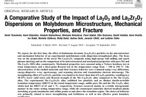 A Comparative Study of the Impact of La2O3 and La2Zr2O7 Dispersions on Molybdenum Microstructure, Mechanical Properties, and Fracture