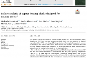 Failure analysis of copper heating blocks designed for brazing sheets