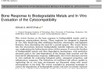 Bone Response to Biodegradable Metals and In Vitro Evaluation of the Cytocompatibility
